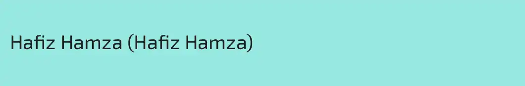 Hafiz Hamza (Hafiz Hamza)